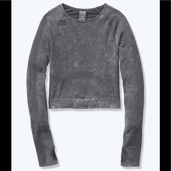 Pink Victoria’s Secret Seamless Cropped Crew NWT - Picture 2 of 6